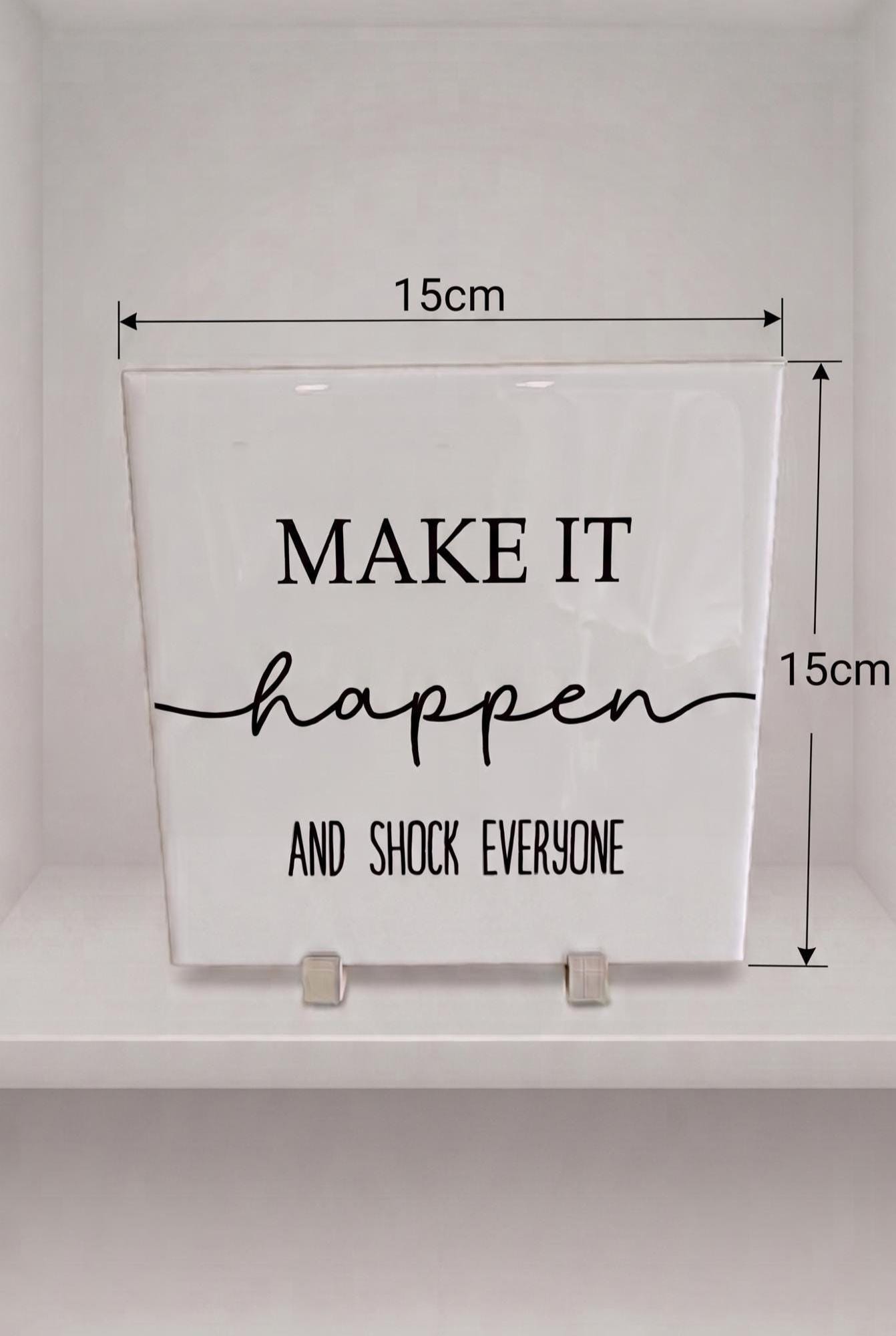 Motivational Desk Sign, Minimalist Office Decor, Framed Quote, Success Typography