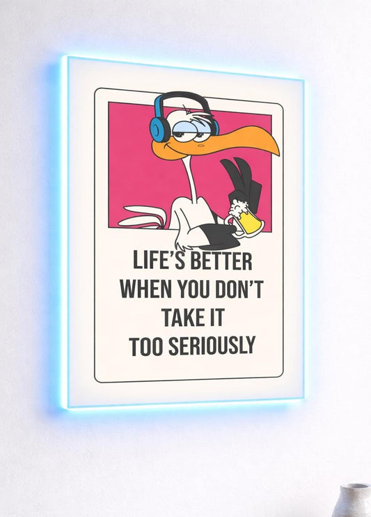 Sound Reactive LED Bird Art, Multicoloured Light Up Wall Sign (Batteries Included)