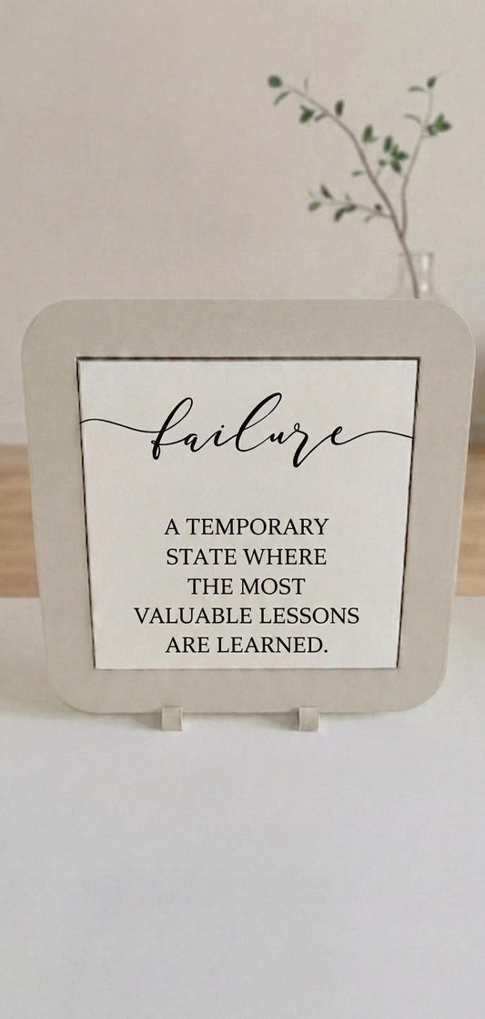 Motivational Framed Art, Inspirational Quote Sign, Minimalist Office Decor