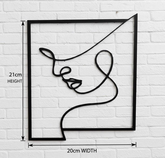 3D Printed Minimalist Face Line Art, Modern Wall Decor
