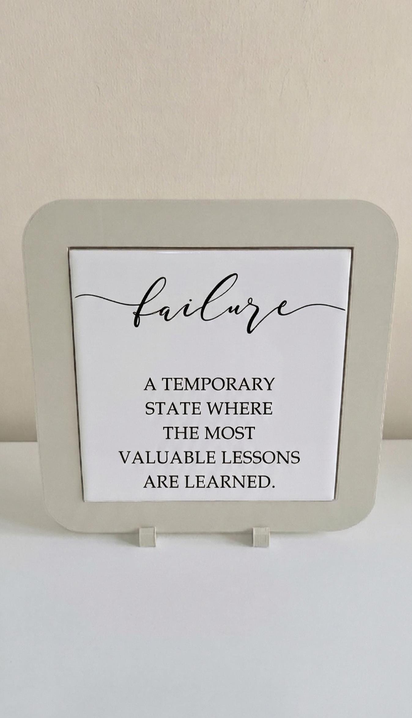 Motivational Framed Art, Inspirational Quote Sign, Minimalist Office Decor