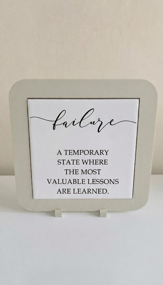 Motivational Framed Art, Inspirational Quote Sign, Minimalist Office Decor