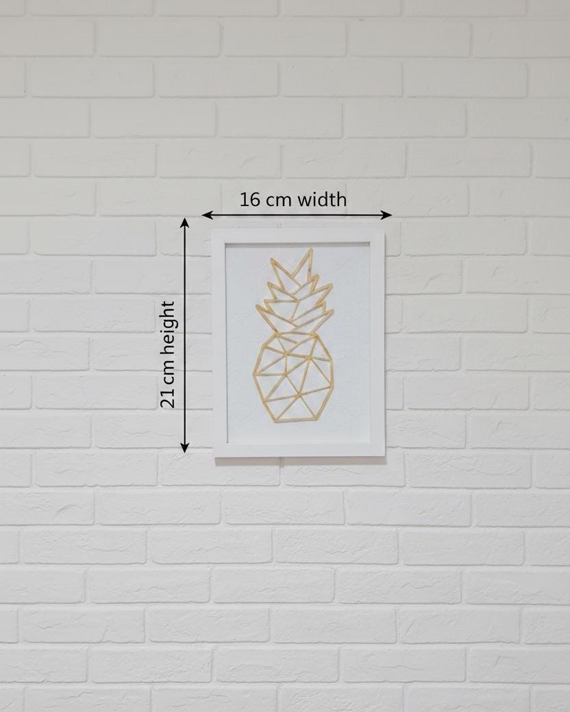 Geometric Pineapple Wall Art, 3D Printed Tropical Decor, Minimalist Design