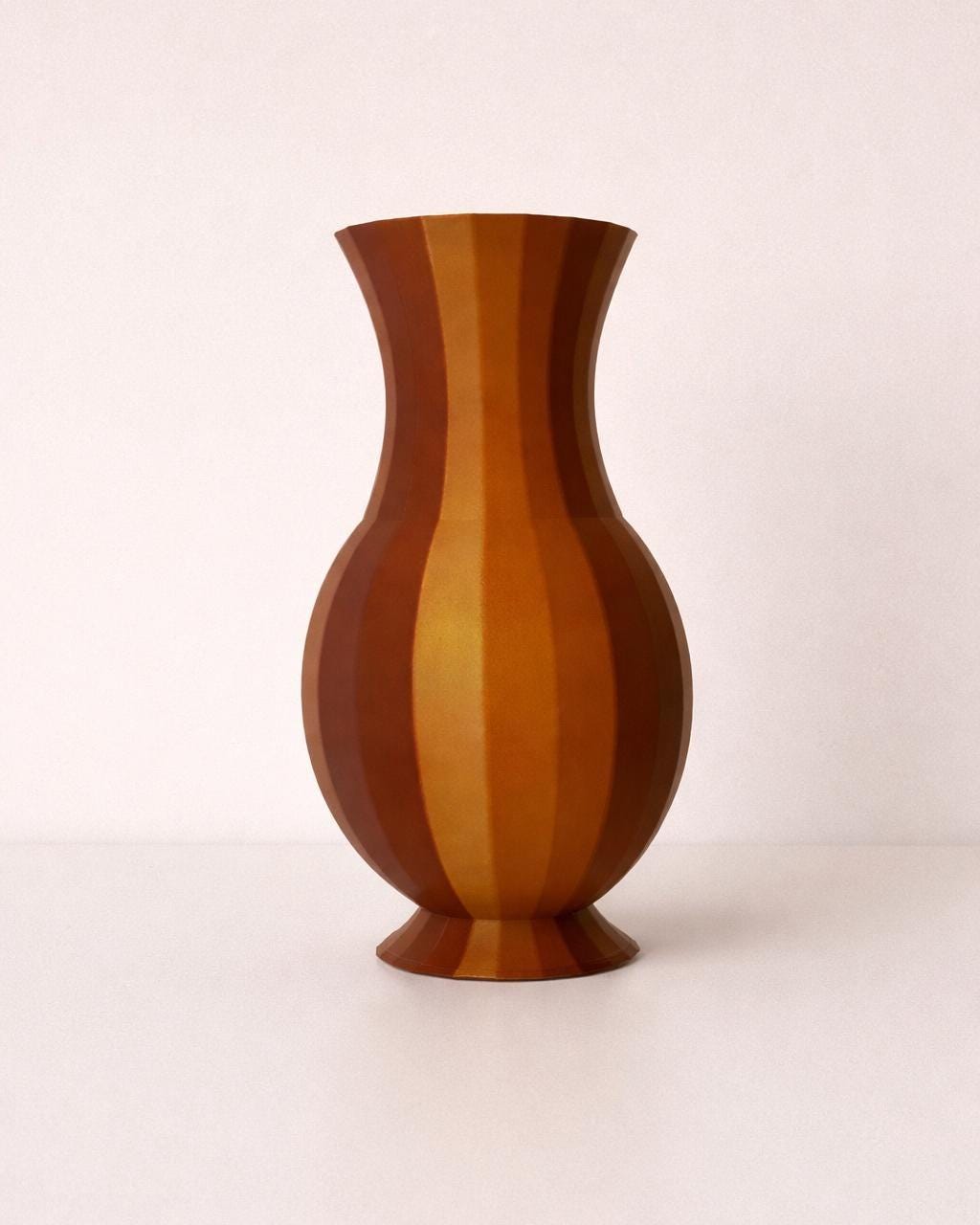 3D Printed Faceted Vase, Modern Minimalist Bud Vase, Geometric Nordic Home Décor