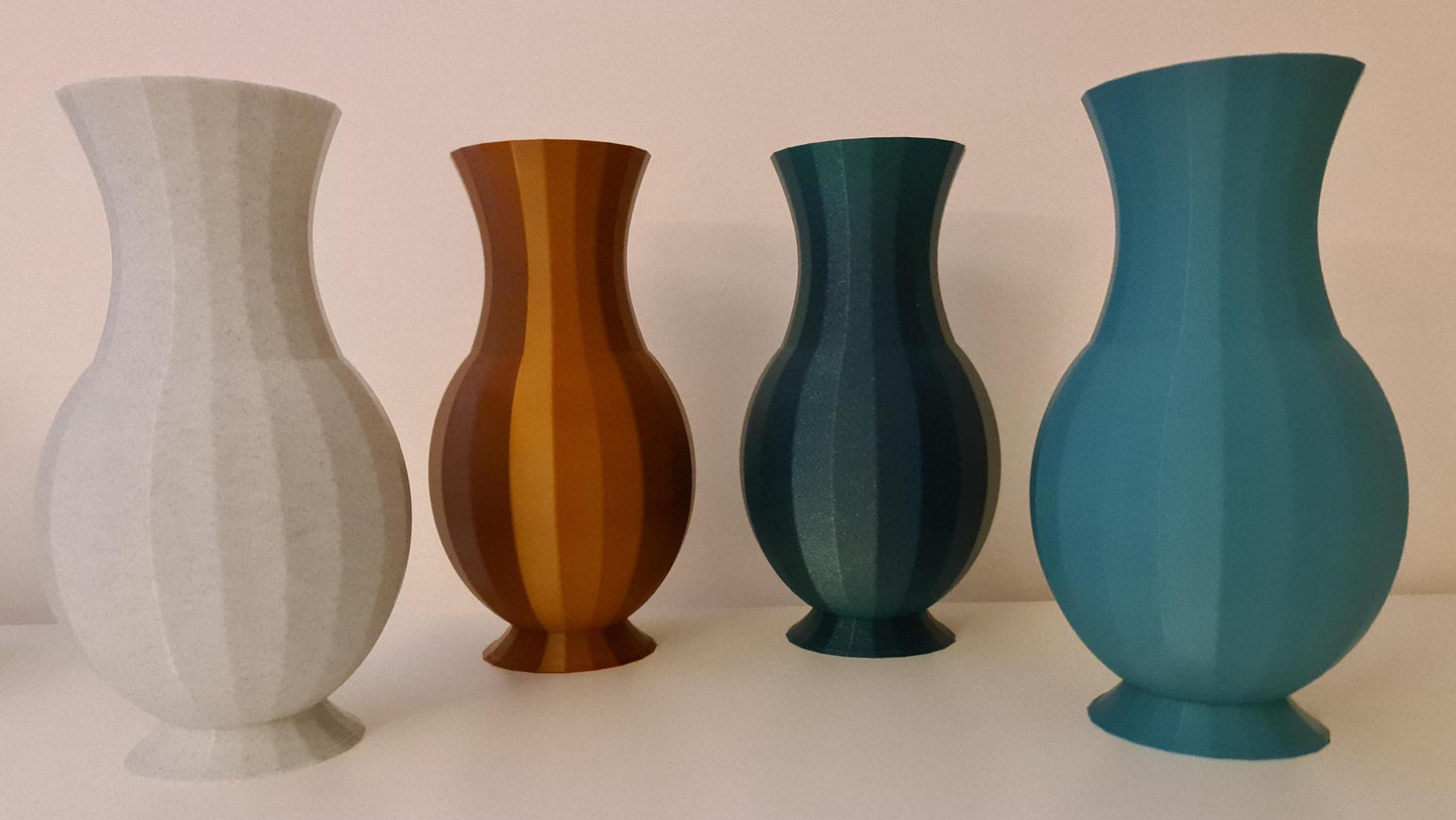 3D Printed Faceted Vase, Modern Minimalist Bud Vase, Geometric Nordic Home Décor