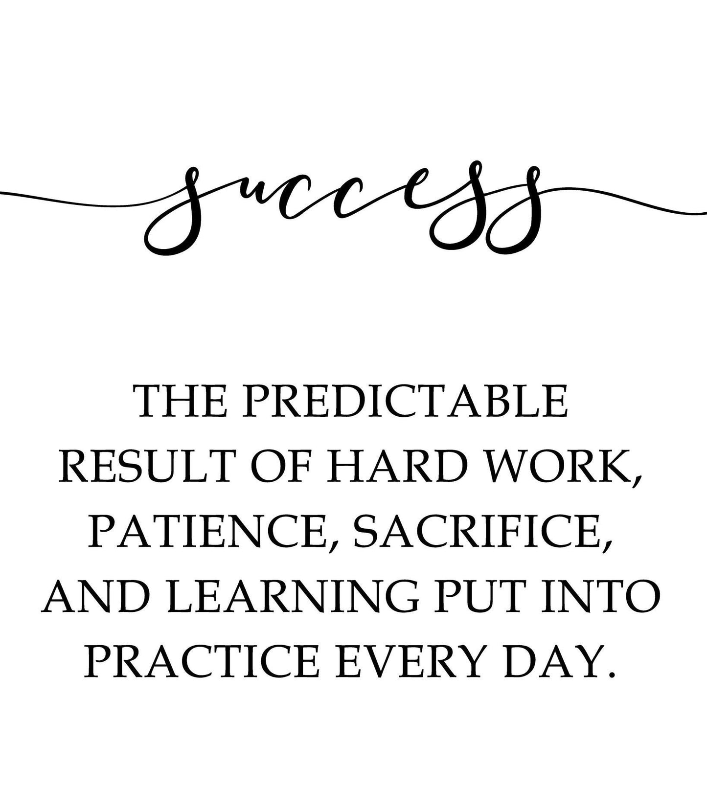 Success Definition Desk Sign, Minimalist Quote Plaque, Motivational Office Decor, Gift for Entrepreneurs & Graduates