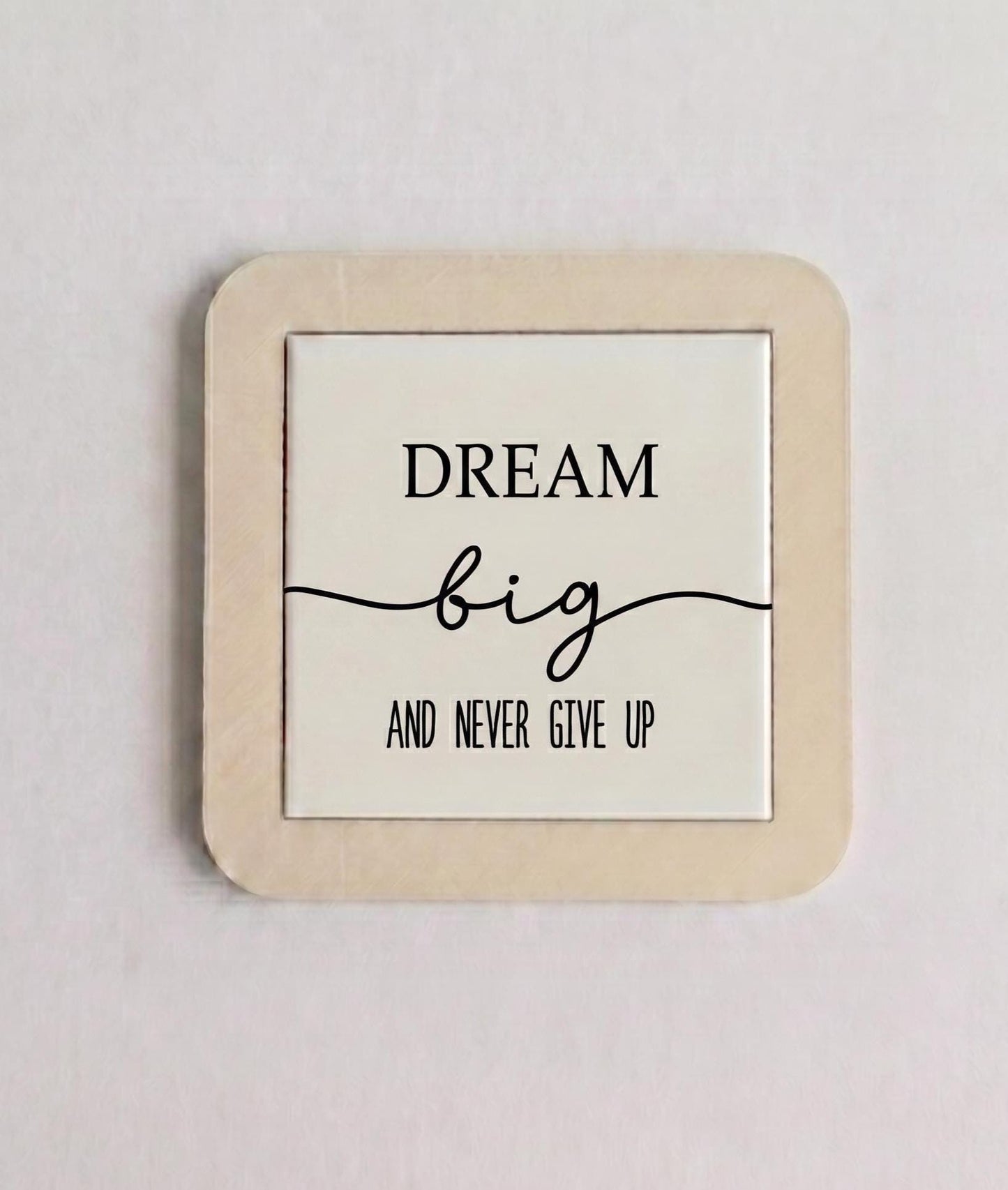 Motivational Ceramic Tile Decor, Minimalist Quote Sign, Modern Nursery Office Art