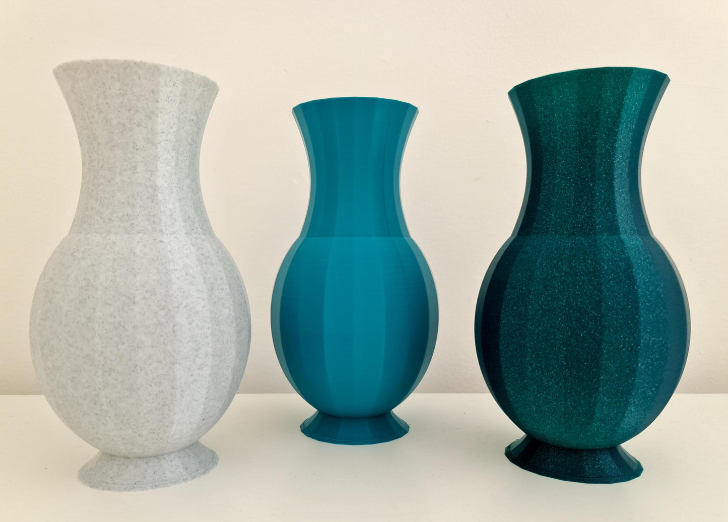 3D Printed Faceted Vase, Modern Minimalist Bud Vase, Geometric Nordic Home Décor