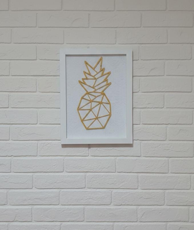 Geometric Pineapple Wall Art, 3D Printed Tropical Decor, Minimalist Design