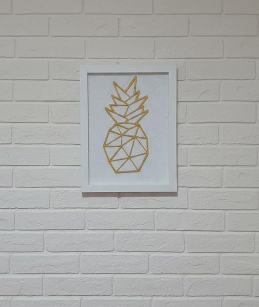 Geometric Pineapple Wall Art, 3D Printed Tropical Decor, Minimalist Design