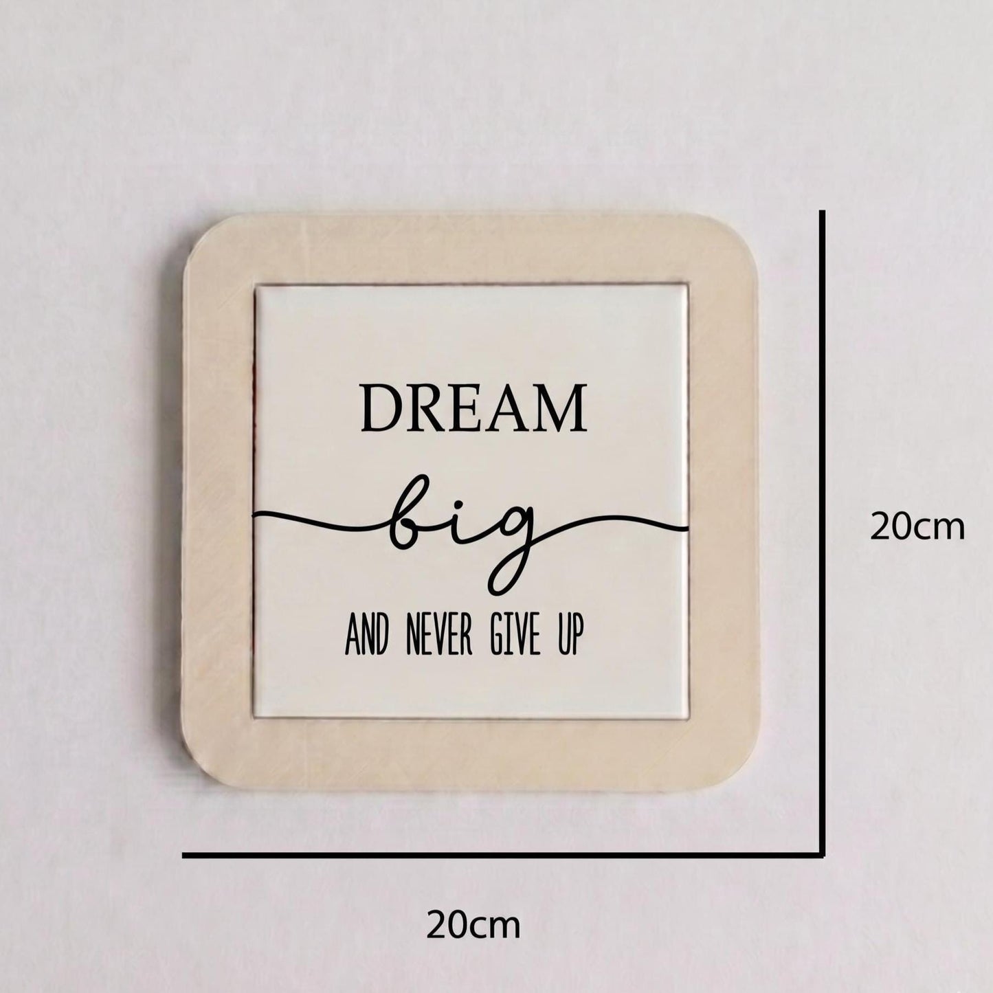 Motivational Ceramic Tile Decor, Minimalist Quote Sign, Modern Nursery Office Art