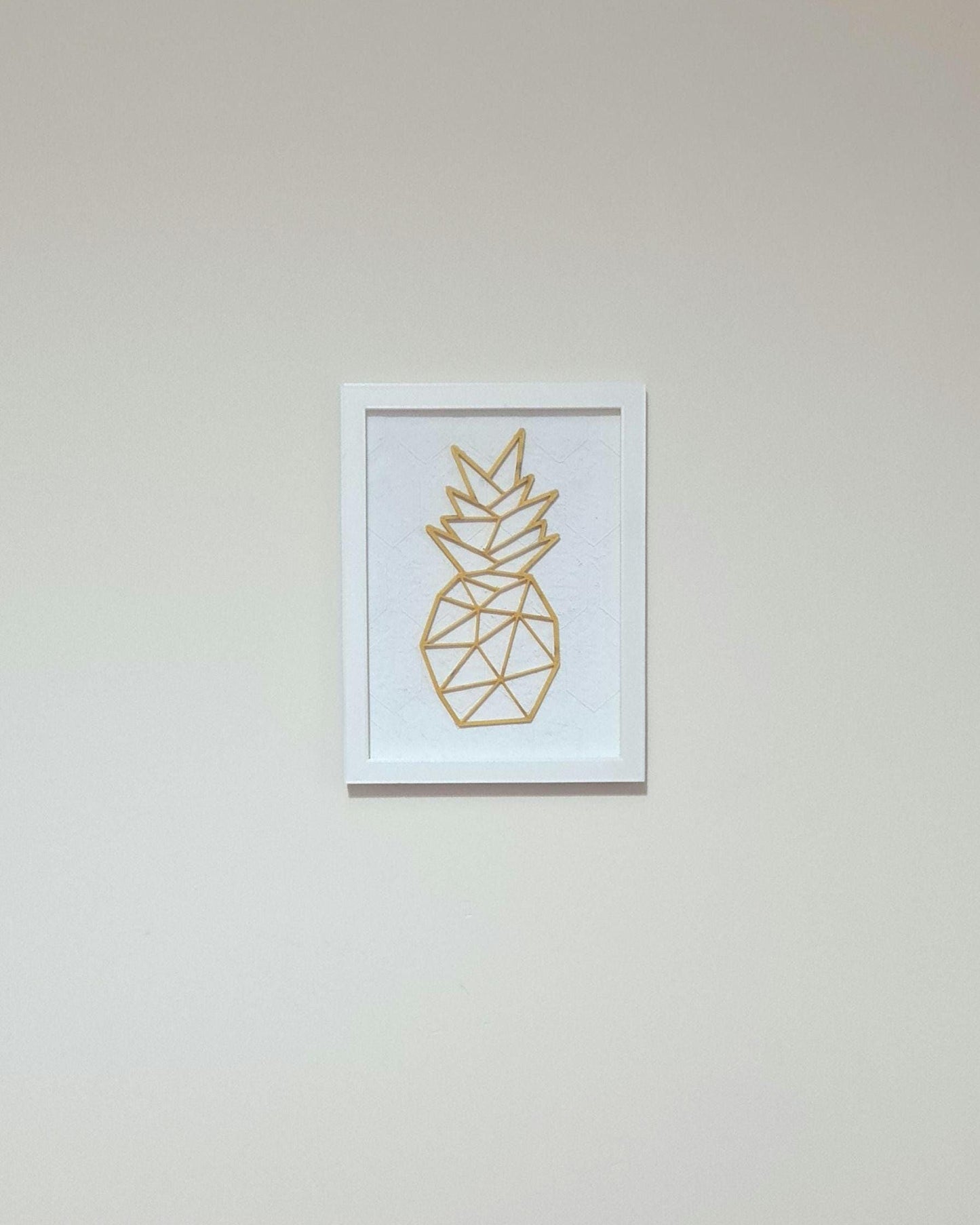 Geometric Pineapple Wall Art, 3D Printed Tropical Decor, Minimalist Design