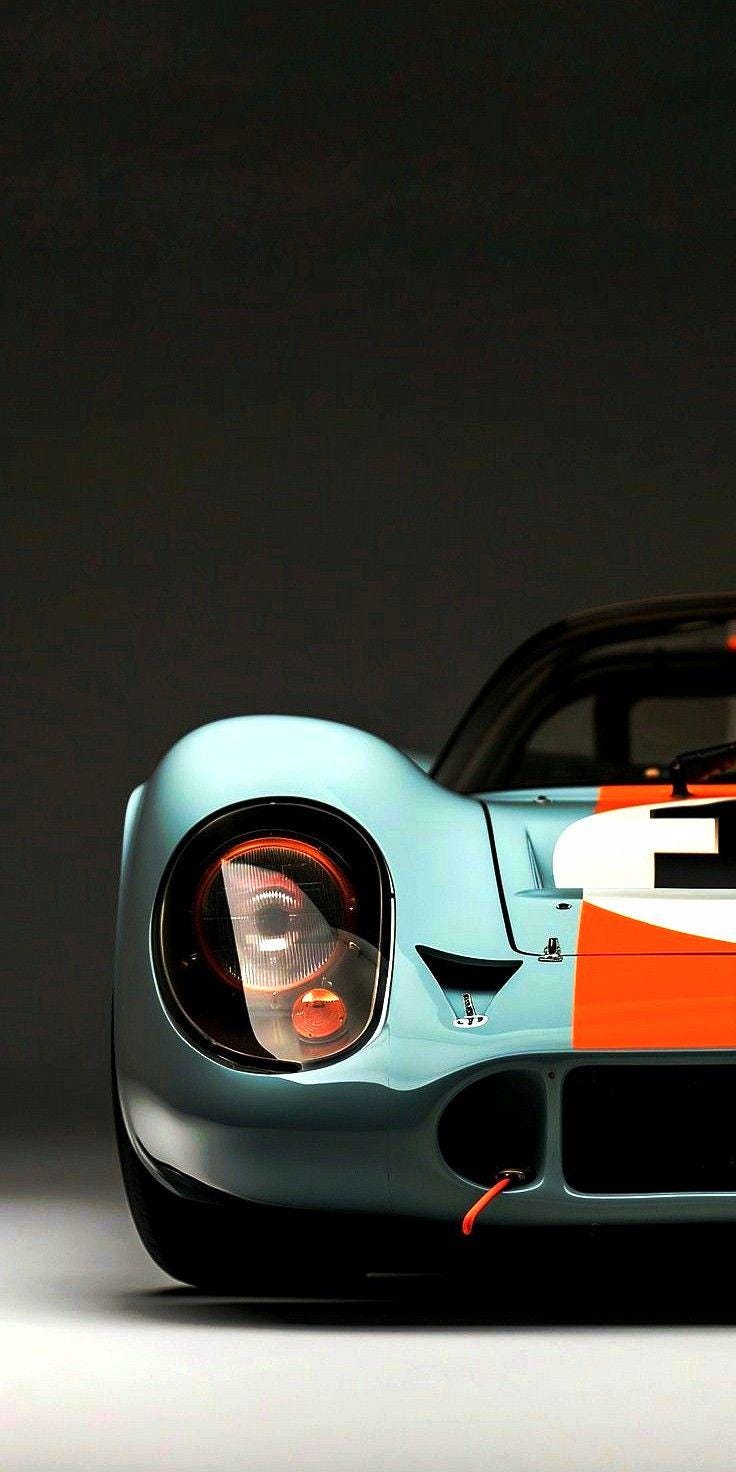 Ford GT40 Gulf Livery Metal Art, Le Mans Racing LED Decor (20cm x 28cm)
