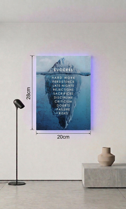 Motivational Iceberg Wall Art, Entrepreneur Office Decor, Success Mindset Poster