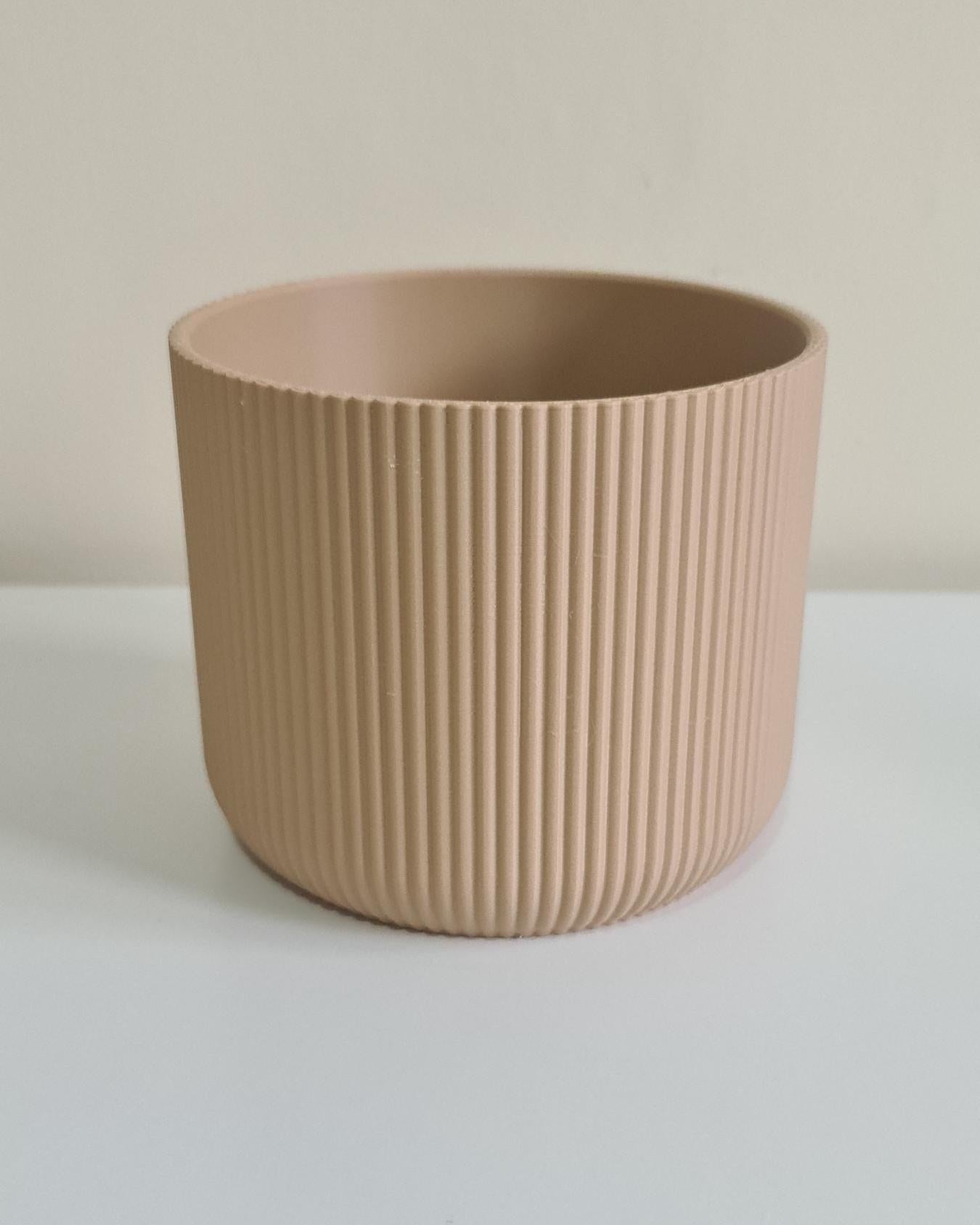 Ribbed, Fluted, Scalloped, Mid-Century Modern (MCM), Boho Decor, Terracotta, Indoor Planter, Minimalist Home.