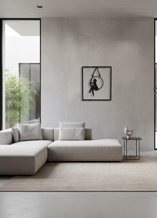 3D Printed Aerial Hoop Wall Art, Minimalist Silhouette Decor