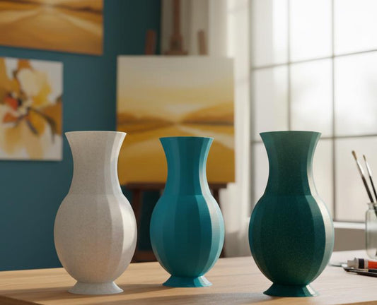 3D Printed Faceted Vase, Modern Minimalist Bud Vase, Geometric Nordic Home Décor