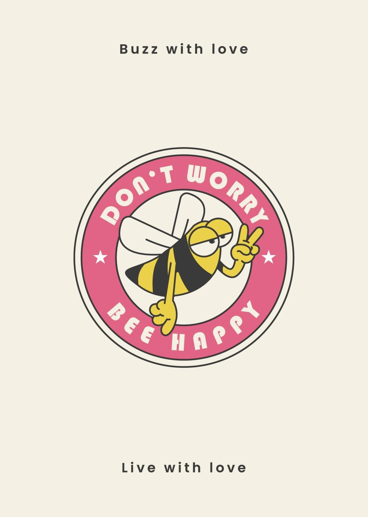 Sound Reactive LED Bee Wall Art, Retro Music Sync Light Sign